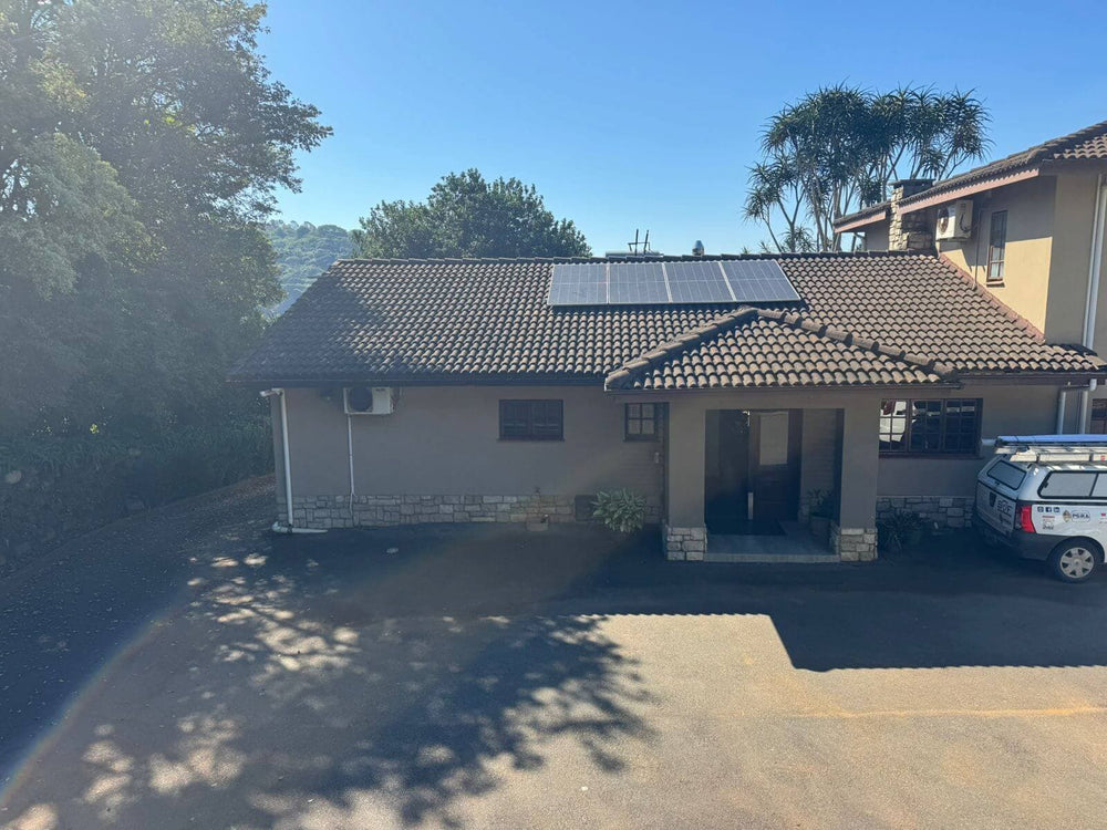 Four solar panels installed at a residential property in Kloof, Durban.